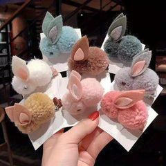 1pc Rabbit Plush Hair Clips for Baby Girls