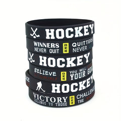 Hockey Win Victory Believe Silicone Bracelets Sports Rubber Wristband