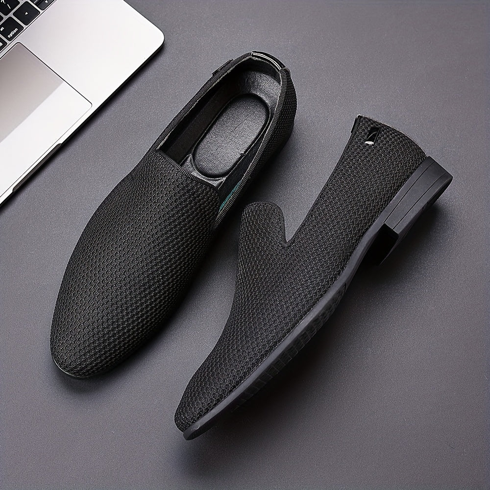 Men's Slip-On Dress Shoes Solid Fiber Formal Shoes Office