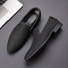 Men's Slip-On Dress Shoes Solid Fiber Formal Shoes Office