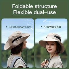 Rolled Brim Bucket Hat Sun Hat Unisex Breathable Waterproof Boonie Hats