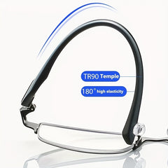 Light Blocking Reading Glasses Rectangle TR90 Anti Eyestrain Presbyopic