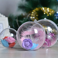 DIY Plastic Christmas Decorations Tree Balls - 12pcs Clear Ornaments Balls