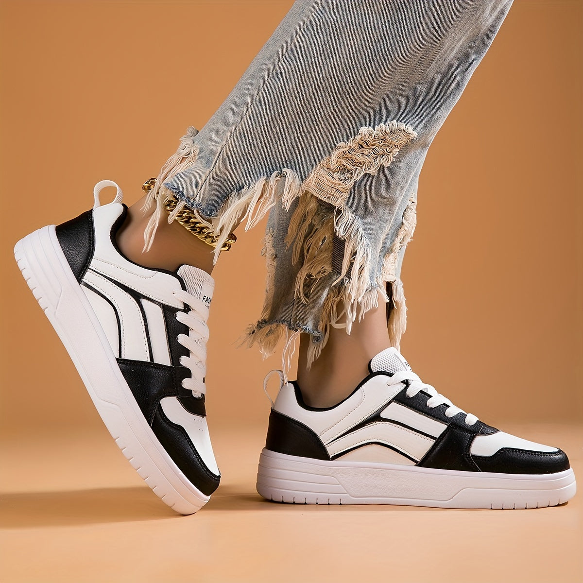 Women's Sporty Skate Shoes Low Thick Bottom Casual Sneakers Lightweight