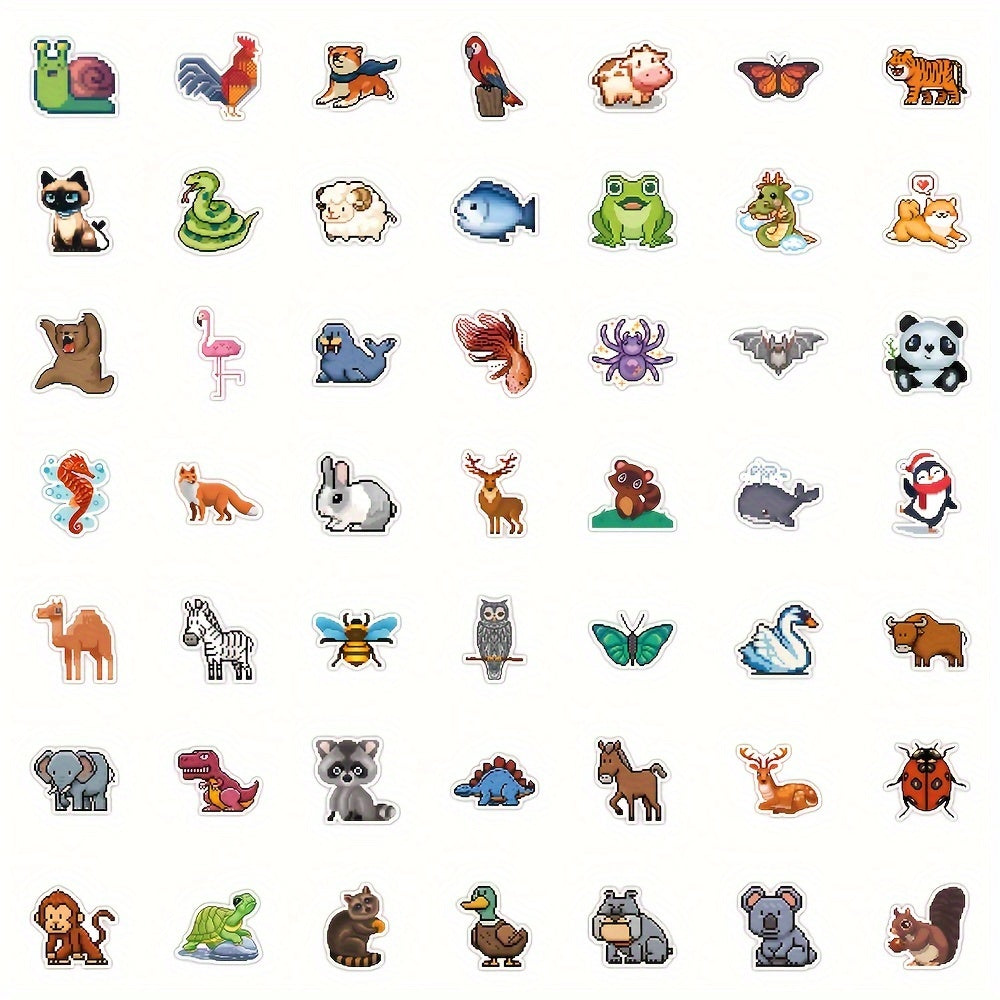 50pcs Animal Diamond Painting Stickers Kit DIY Craft Mosaic Stickers