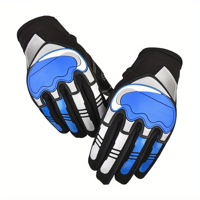 Reflective Motorcycle Sports Gloves Full Finger Non-slip Protective Riding Glove