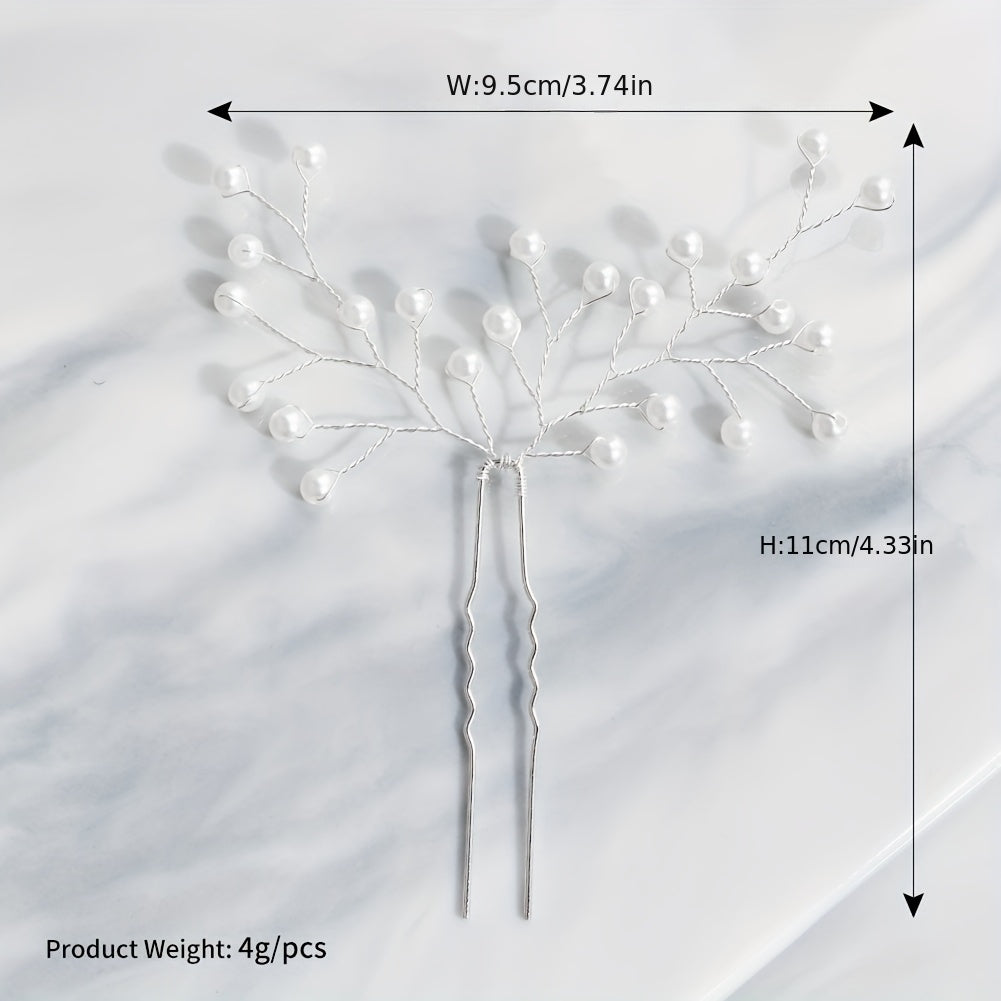 Faux Pearl Silvery Hairpin Bridal Wedding Bobby Pin Party Favor Decorations
