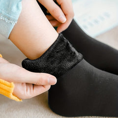 4 Pairs Plush Lined Socks Comfy Warm Mid Tube Women's Stockings