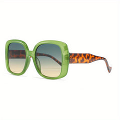 Y2K Large Square Sunglasses Tortoiseshell Gradient UV400 Sun Shades
