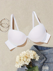 Comfy Solid T Shirt Bra Push Up Women's Lingerie