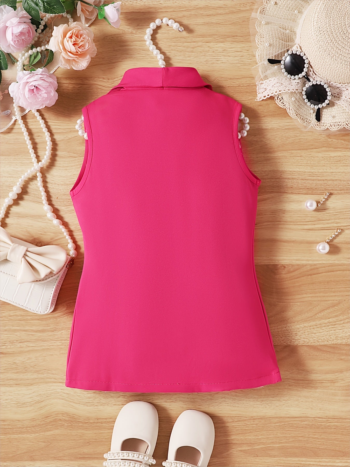 3pc Girls Suit Blazer Shorts Cami Set