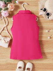 3pc Girls Suit Blazer Shorts Cami Set