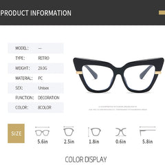Cat Eye Light Blocking Glasses For Women - Anti Eyestrain Clear Glasses