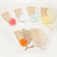 Chiffon Rose Baby Gauze Court Headscarf Hat