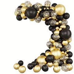 100pcs Golden Balloon Chain Graduation Party Decoration Balloon Arch Set
