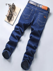 Men's Casual Street Style Mid Stretch Denim Pants
