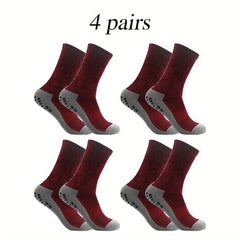 4 Pairs Non Slip Soccer Socks for Sports Running Football Crew Socks