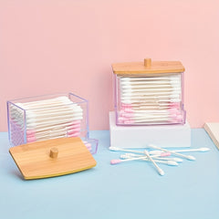 Makeup Cotton Pads Swab Storage Bin Cosmetics Organizer Box