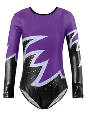 Girls Slim Long Sleeve Ballet Leotard for Dance
