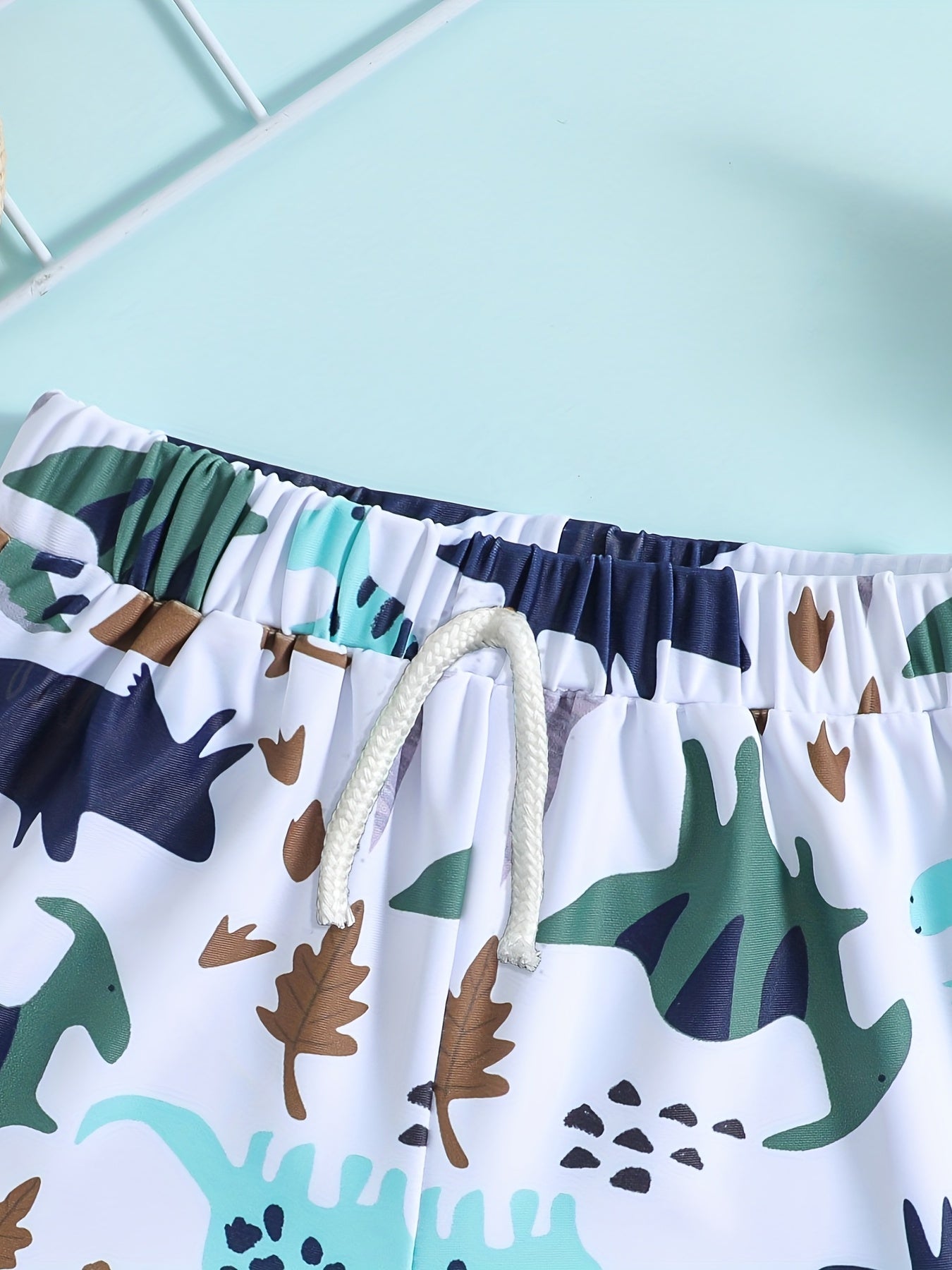Dinosaur Print Swim Shorts for Boys - Summer Fun