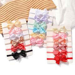 6pcs Baby Girls Bow Hairbands Soft & Stylish Hair Accessories