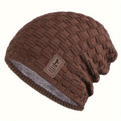 Winter Slouchy Beanie Velvet Warm Knitted Hat Outdoor Ski Pullover Hat