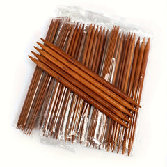 75pcs Wooden Sweater Needle Crochet Set Double Head Carbonization Rod Needle Woo