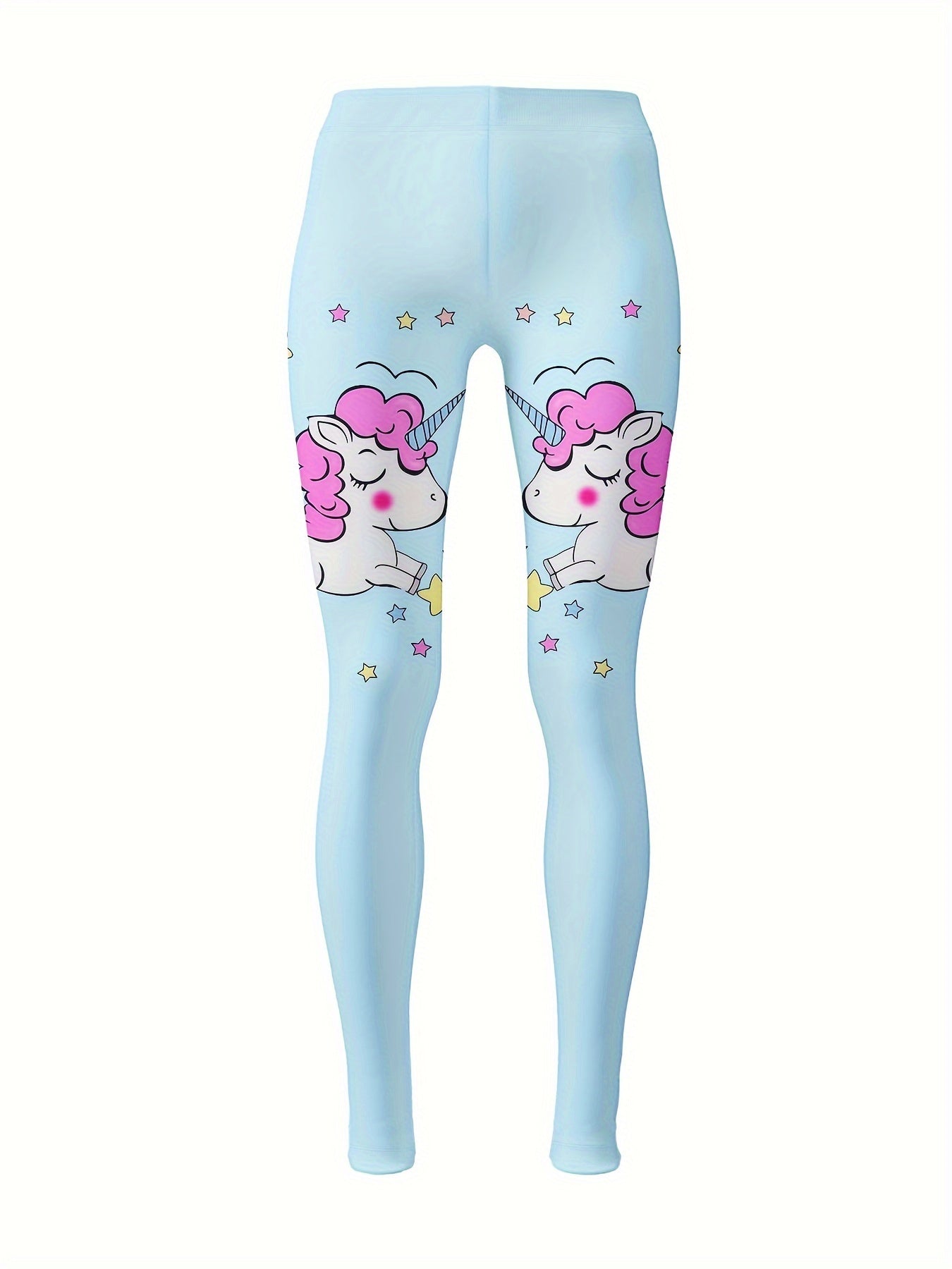 Unicorn Graphic Leggings Girls Thick Leggings For Spring Fall Winter