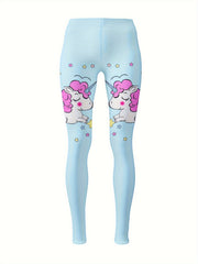 Unicorn Graphic Leggings Girls Thick Leggings For Spring Fall Winter