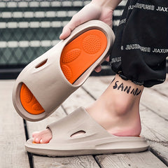Men's Massage Slides Non Slip Slippers for Indoor Outdoor
