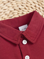 2pcs Baby Boy Shirt & Shorts Set Embroidery Stitching Newborn Casual Knitted