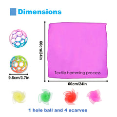 Educational Toy Set with Grasp Ball & Scarf for Cognitive Skills