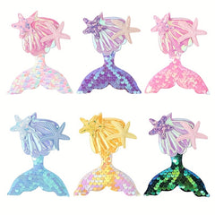 Mermaid Tail & Starfish Hair Clips for Baby Girls