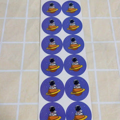 24pcs Cartoon Astronaut Stickers - Party Gift & Bookmark Stickers