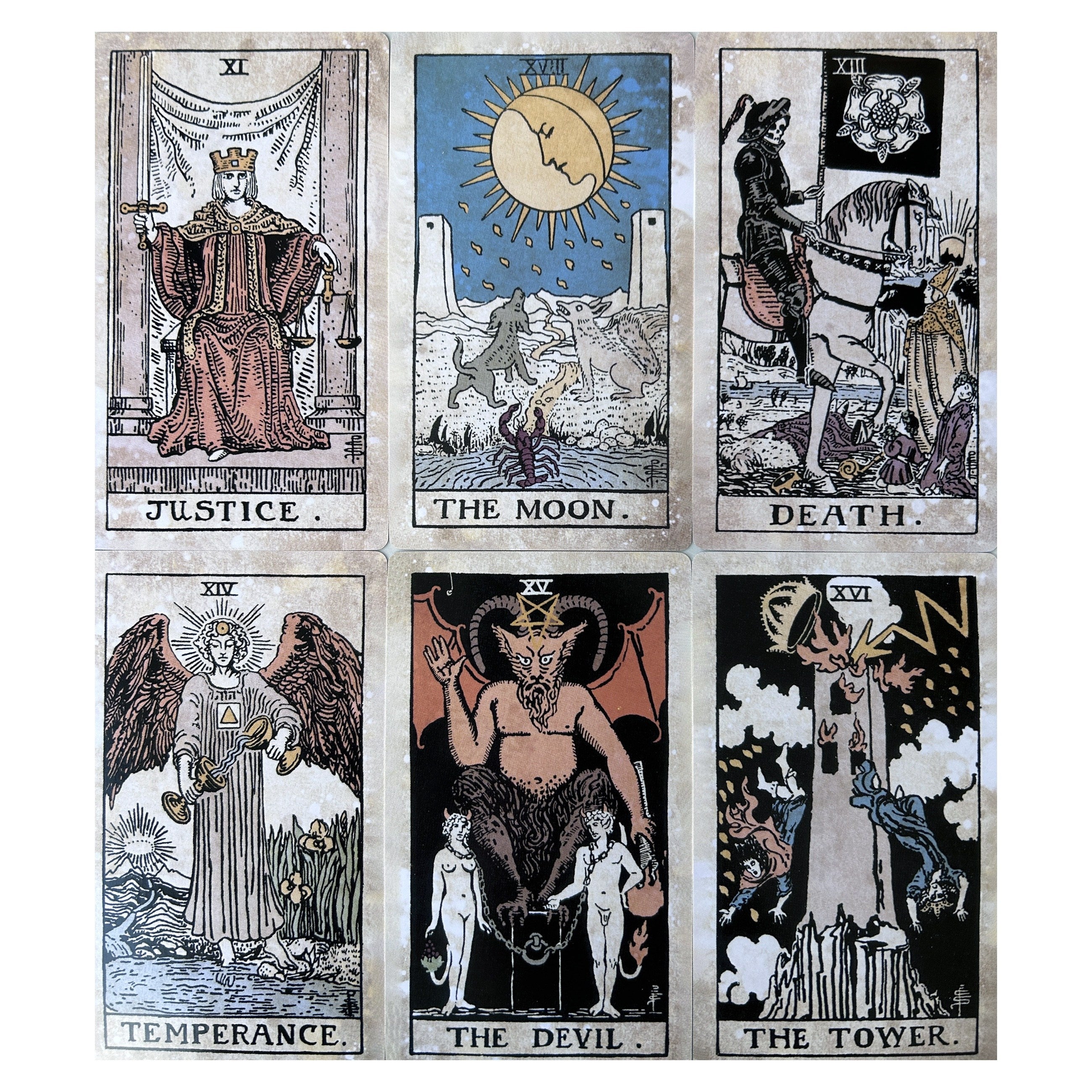Retro Waite Tarot Deck 78 Cards Study Guide