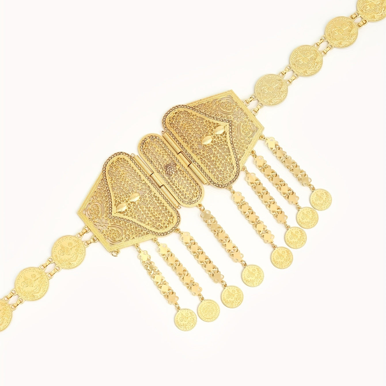 Wide Metal Waist Chain Bohemian Belt For Men