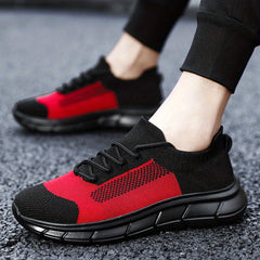 Men's Weave Knit Lace Up Casual Shoes Lightweight Sneaker