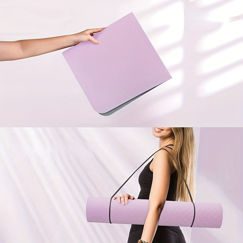 Foldable 4MM TPE Yoga Mat Anti Slip Portable Shock Absorbing