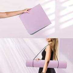 Foldable 4MM TPE Yoga Mat Anti Slip Portable Shock Absorbing
