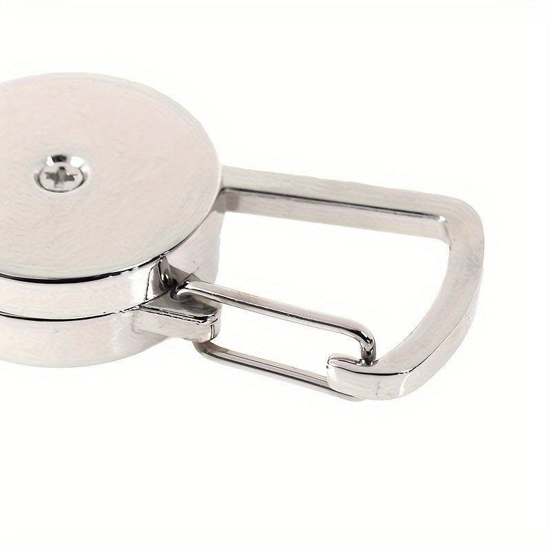 1pc Retractable Metal Keychain Key Ring for Outdoor Camping