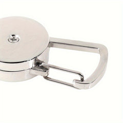 1pc Retractable Metal Keychain Key Ring for Outdoor Camping