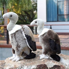 Realistic Vulture Plush Toy Soft Gray Tail Feathers Animal Doll Home Decor