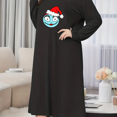 Christmas Nightdress Women's Tee Sleep Dress