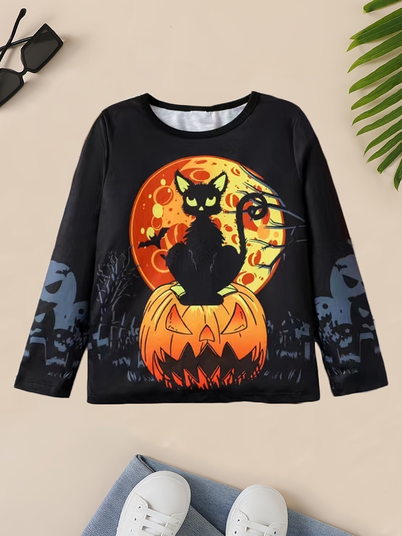 Dinosaur Print Boys Long Sleeve T shirt Lightweight Comfy Tops Kids Clothings