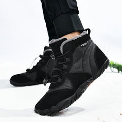 Men's Snow Boots Warm Cozy Ankle Boots Plush Outdoor Winter Shoes