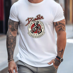 Men's Printed Leisure Sports T shirt Round Neck Tee Shirt For Summer