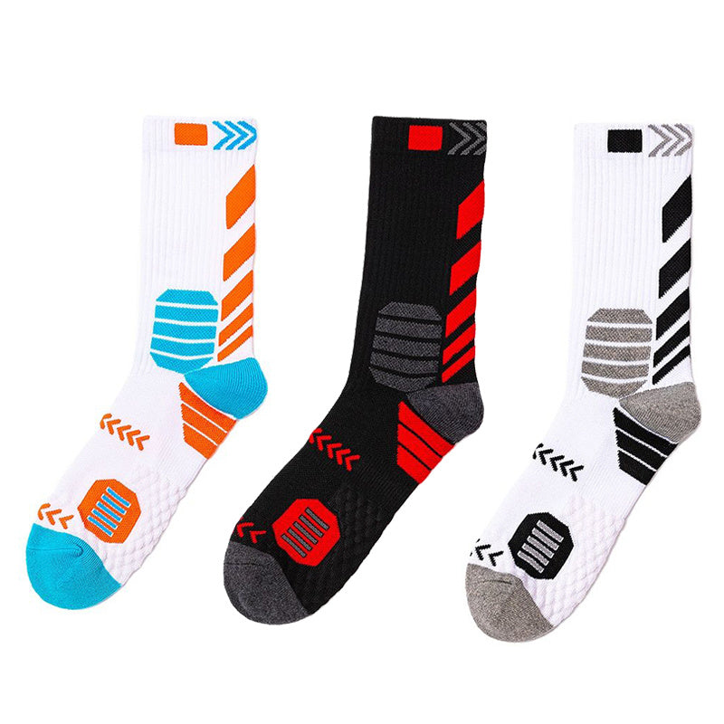 3 Pairs Sport Socks for Skateboard Basketball Runn