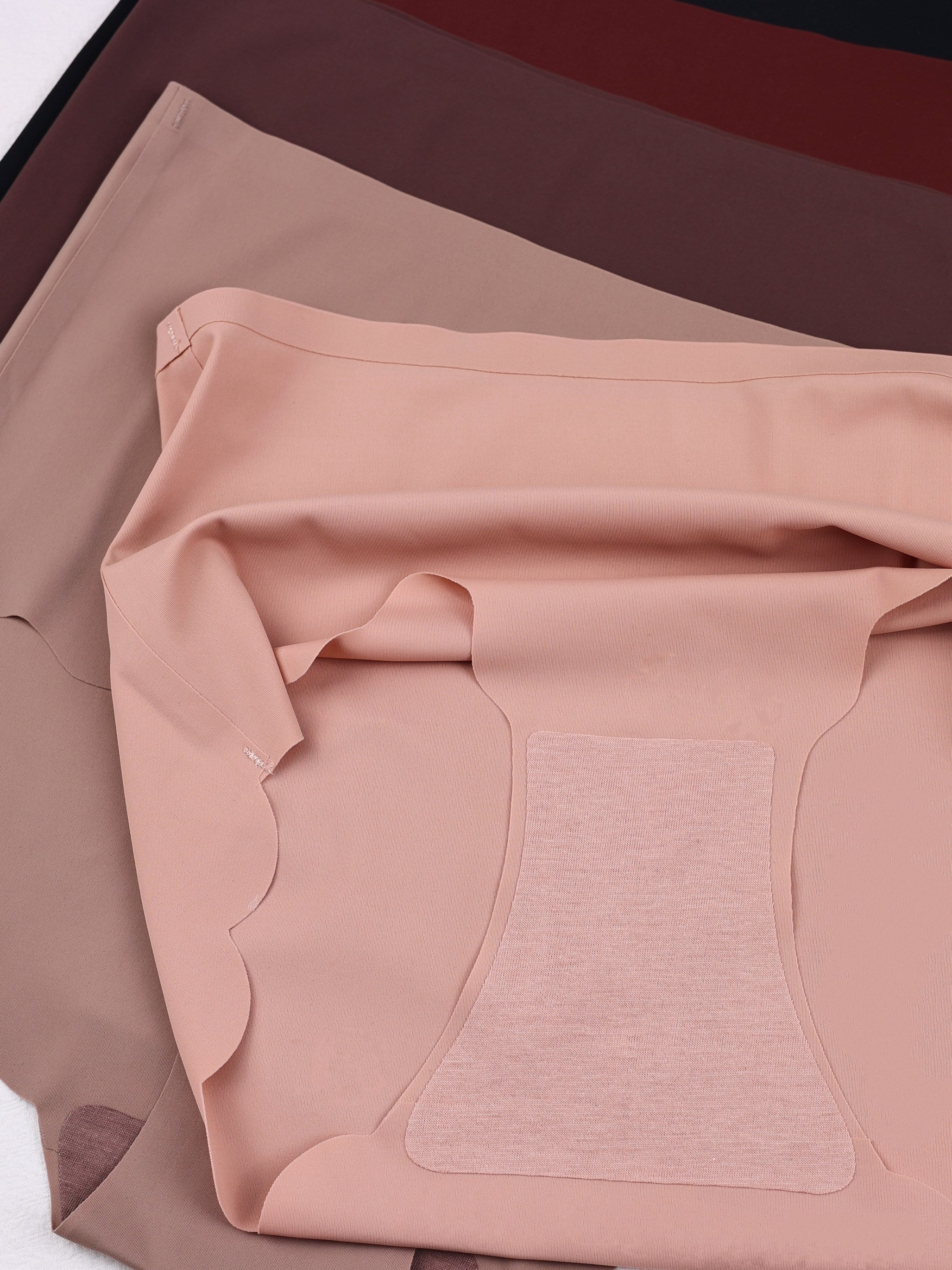 5pcs Scallop Trim Seamless High Waist Panties