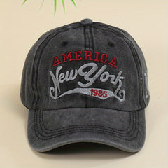 Vintage Distressed York Embroidery Baseball Cap