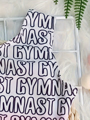 Letter Print Gradient 1pc Dancing Suit for Girls Ballet Gymnastics